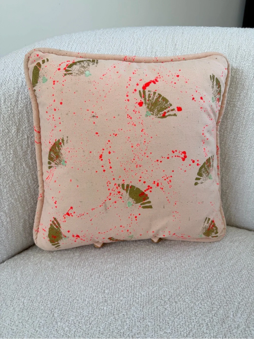 Electric Feathers hand painted splatter paint Accent Pillow 🎨⚡️